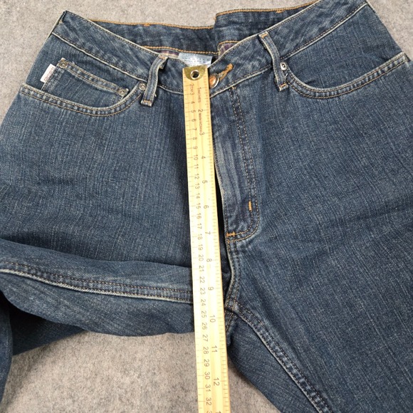Carhartt Flannel Lined Jeans Womens 10 Blue Denim Relaxed Fit Straight Leg NEW - Picture 13 of 14